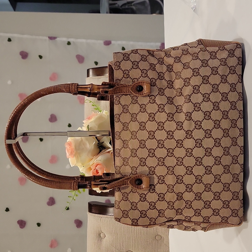 Gucci Brown Monogram Shoulder Bag